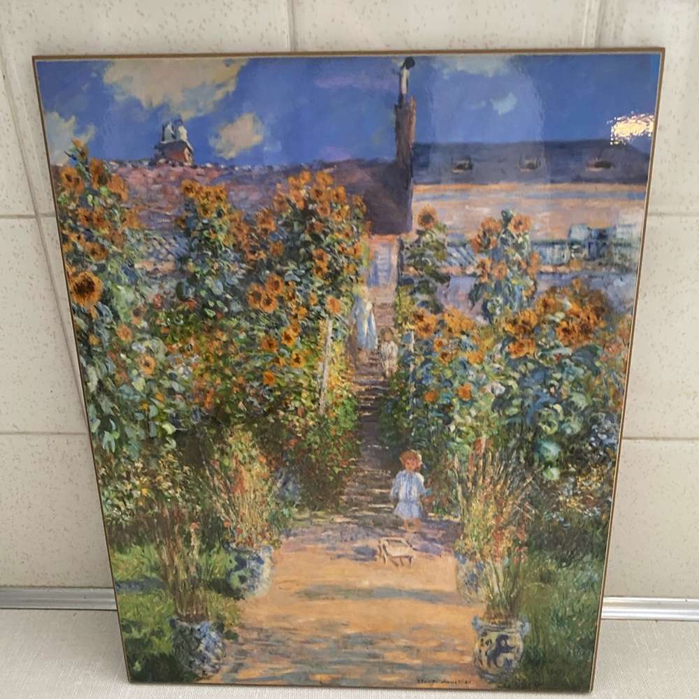 THE ARTIST'S GARDEN AT‎ VETHEUIL Claude Monet  1970 National Gallery Of Art VTG
